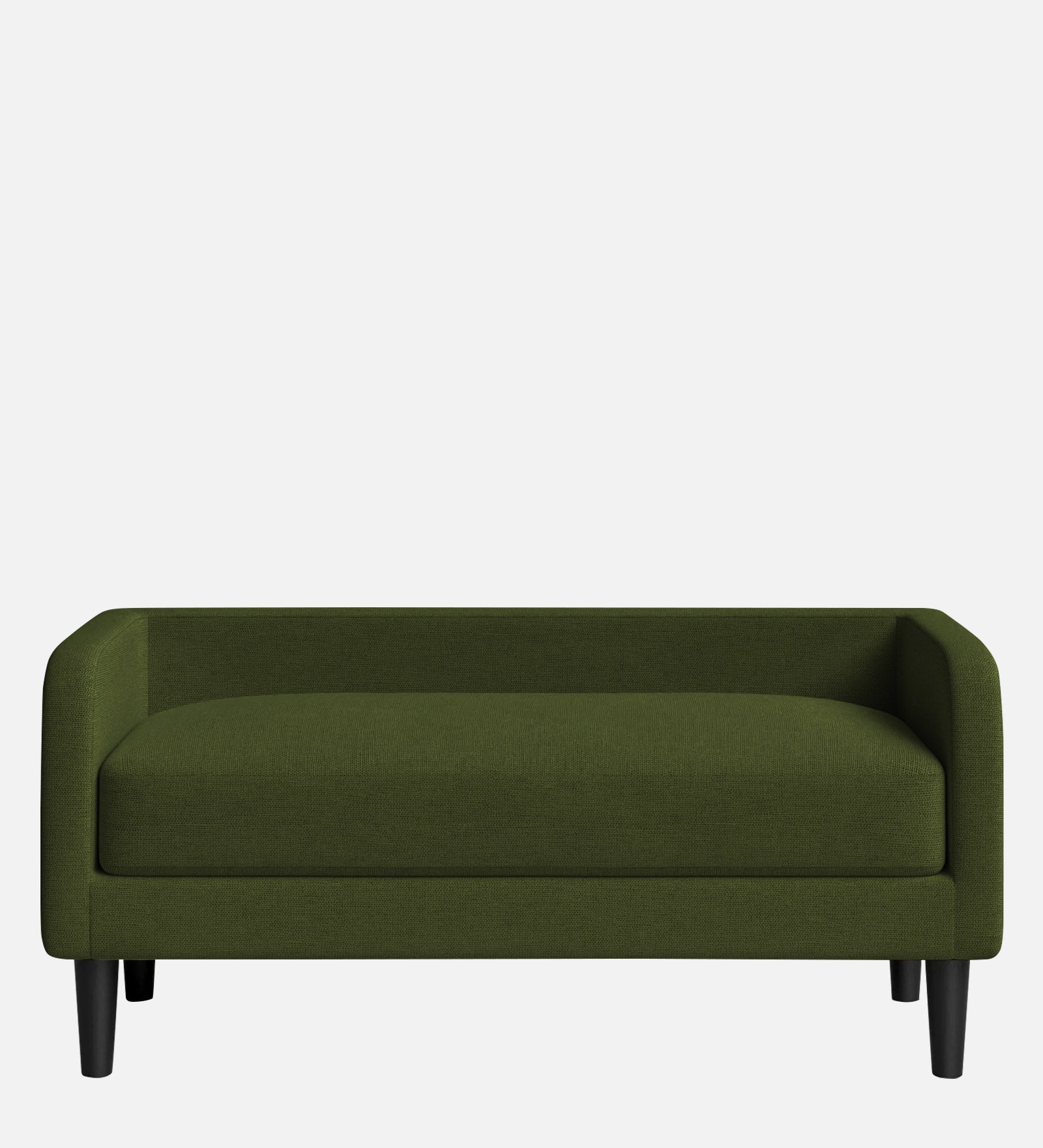 Maya Fabric Bench In Olive Green Colour