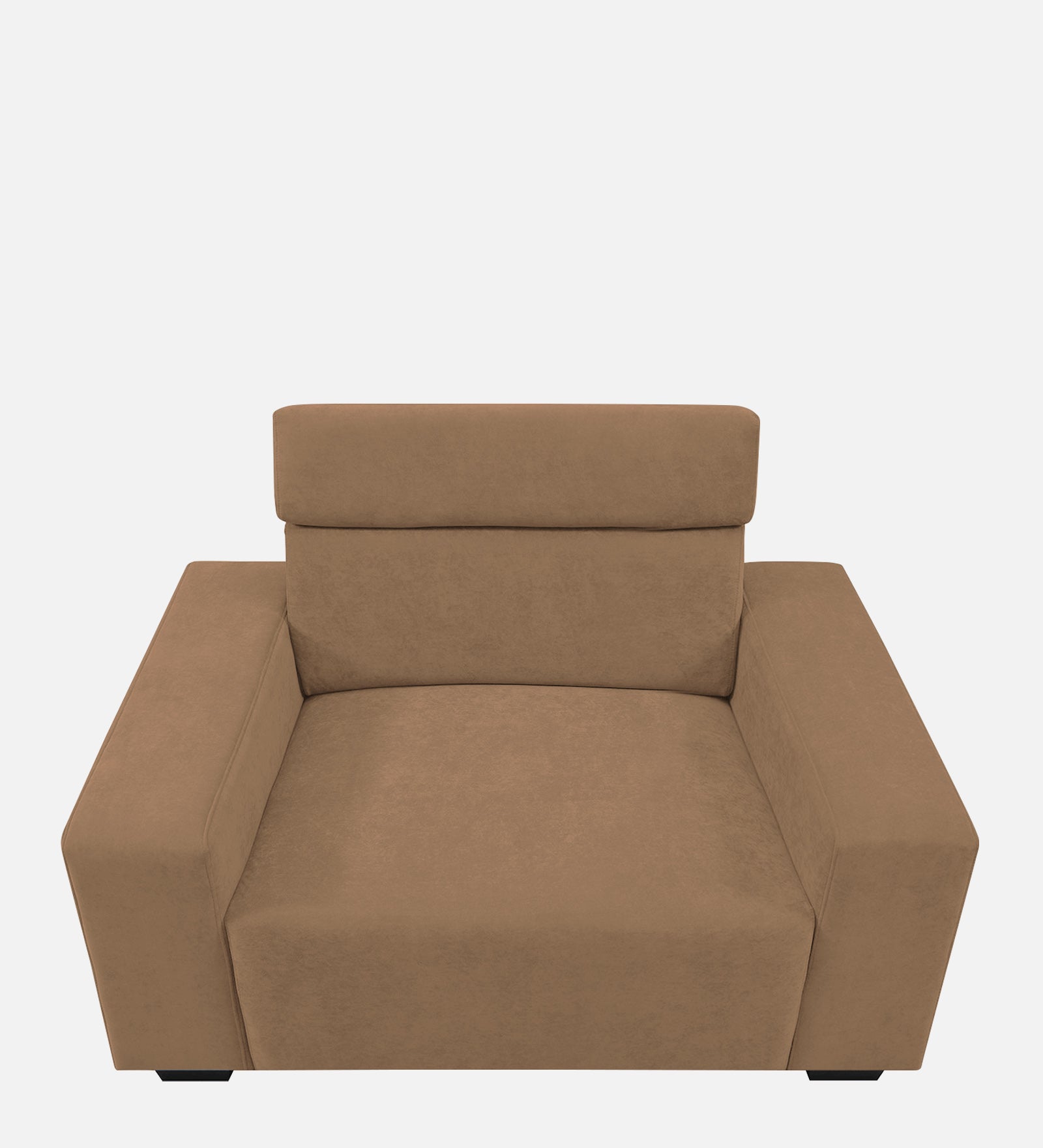 Hiro Fabric 1 Seater Sofa In  Dusty peach Colour - Febonic Living