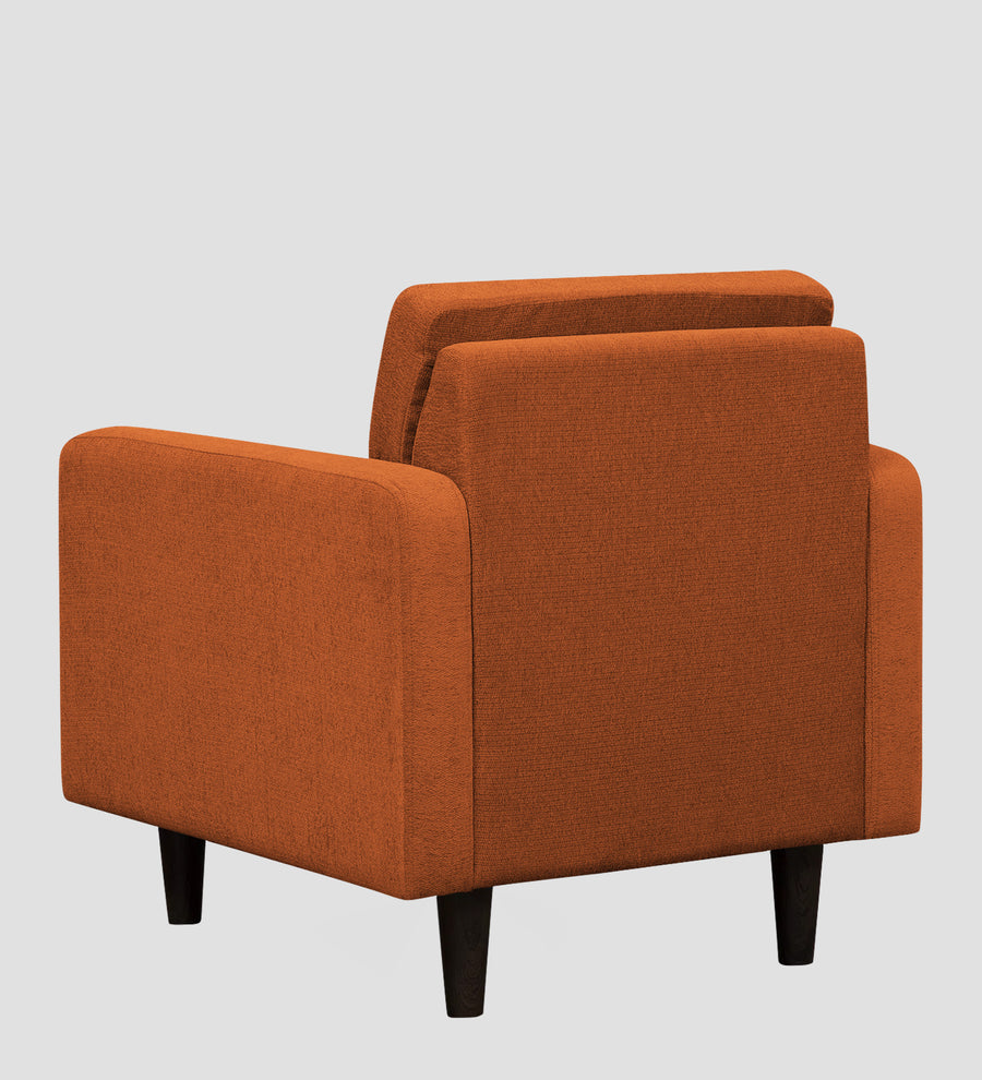 Noha Fabric 1 Seater Sofa In Vivid Orange Colour - Febonic Living