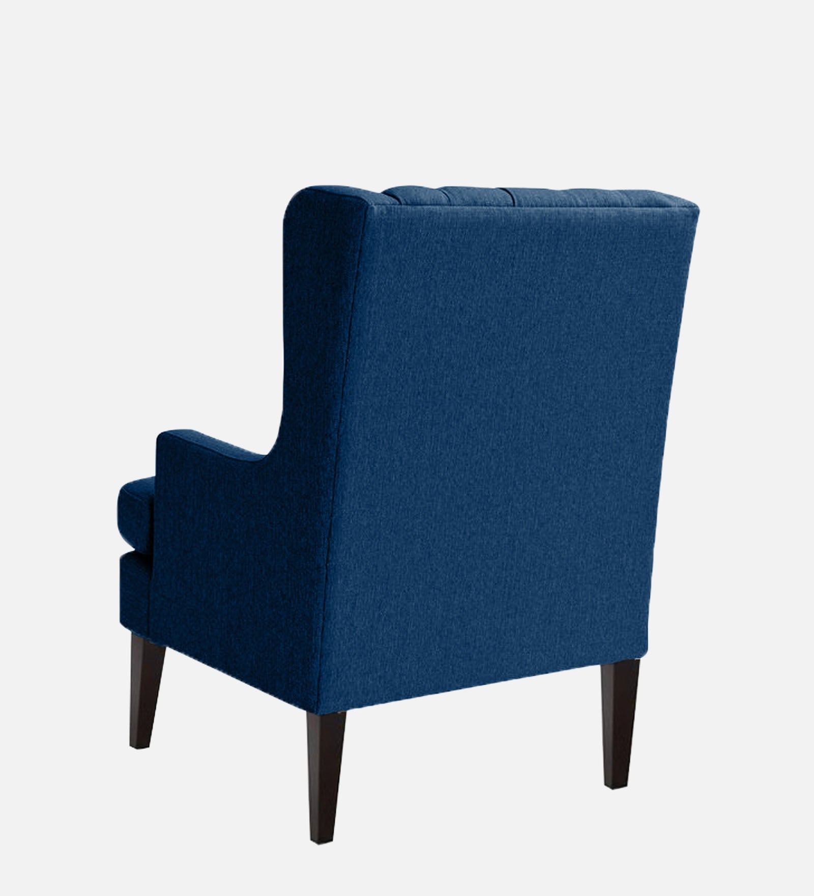 Panas Fabric Wing Chair In Royal Blue Colour