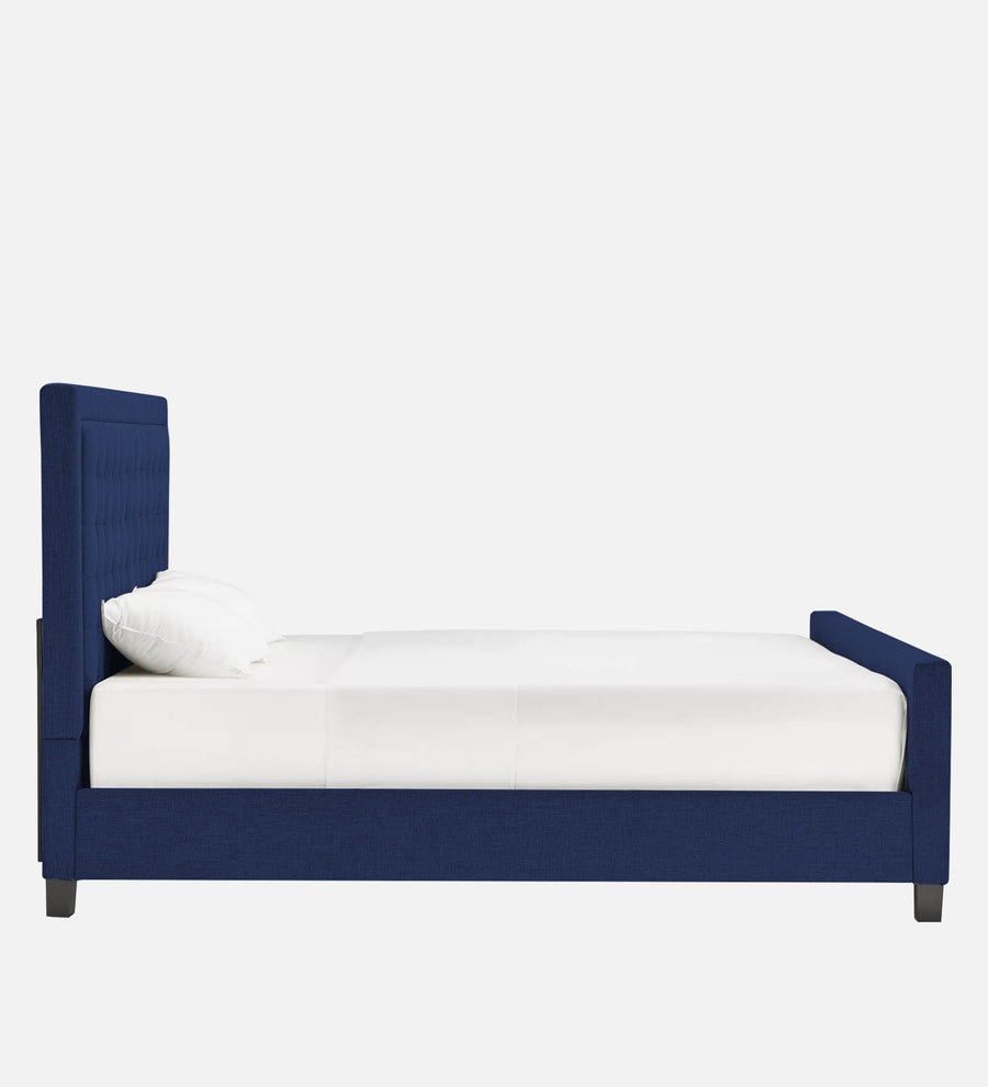Kaster Fabric Upholstered King Size Bed In Royal Blue Colour - Febonic Living