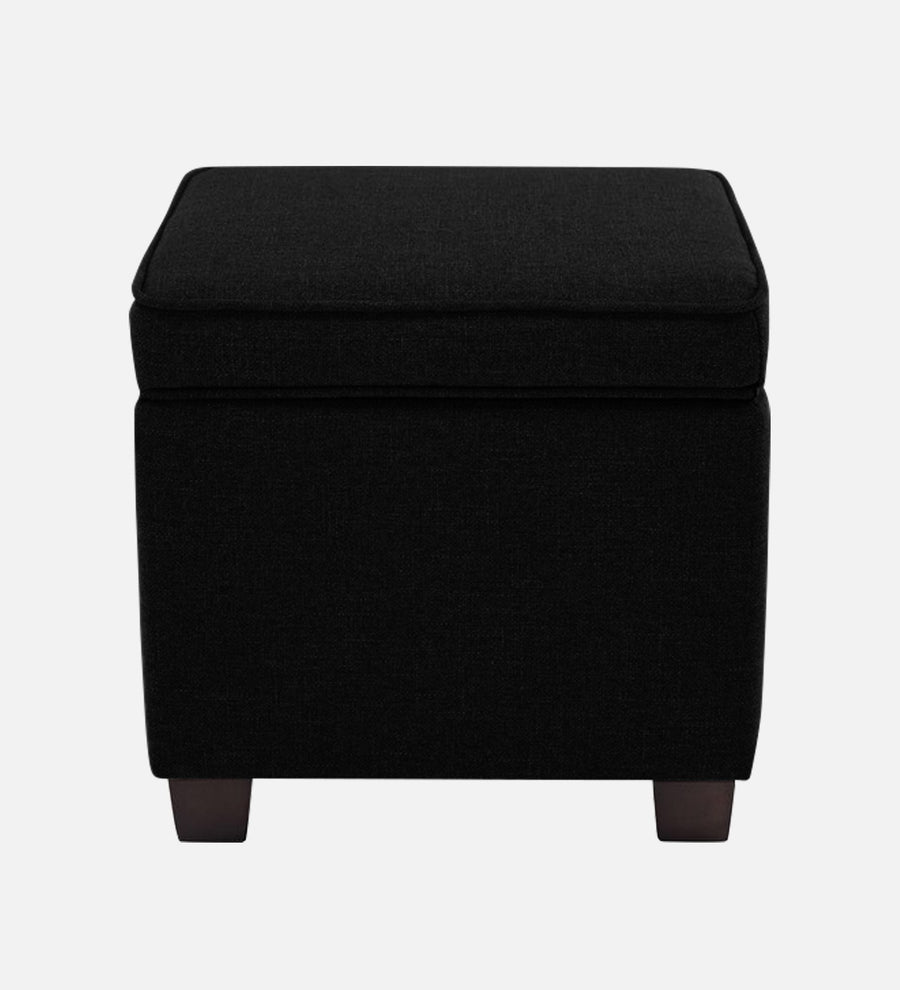 Sudan Fabric Ottoman In Zed Black Colour With Storage - Febonic Living