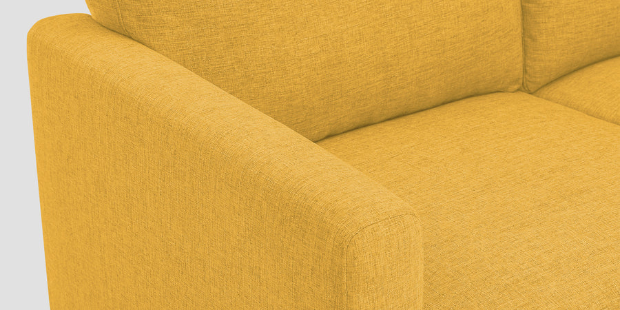 Romie Fabric Rhs Sectional Sofa 2 Lounger In Bold Yellow Colour - Febonic Living