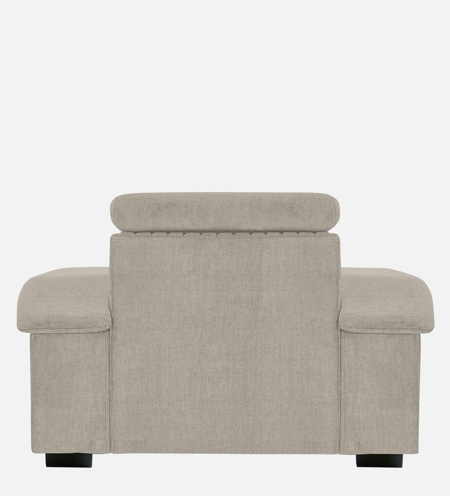 Draco Fabric 1 Seater Sofa In Ash Grey Colour - Febonic Living