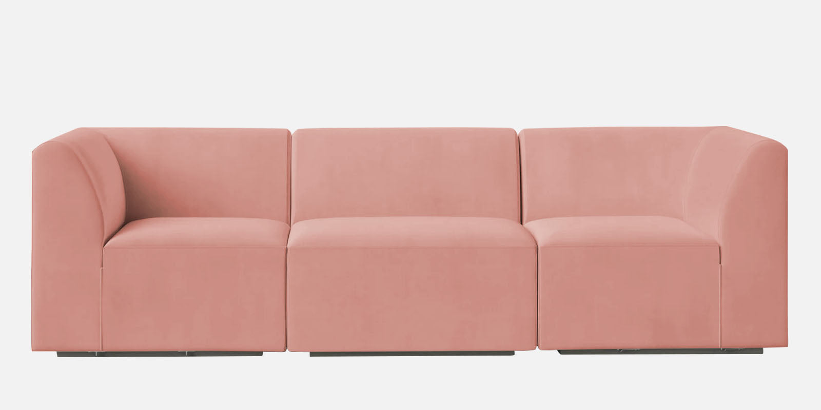 Bufa Velvet 3 Seater Sofa in Blush Pink Colour