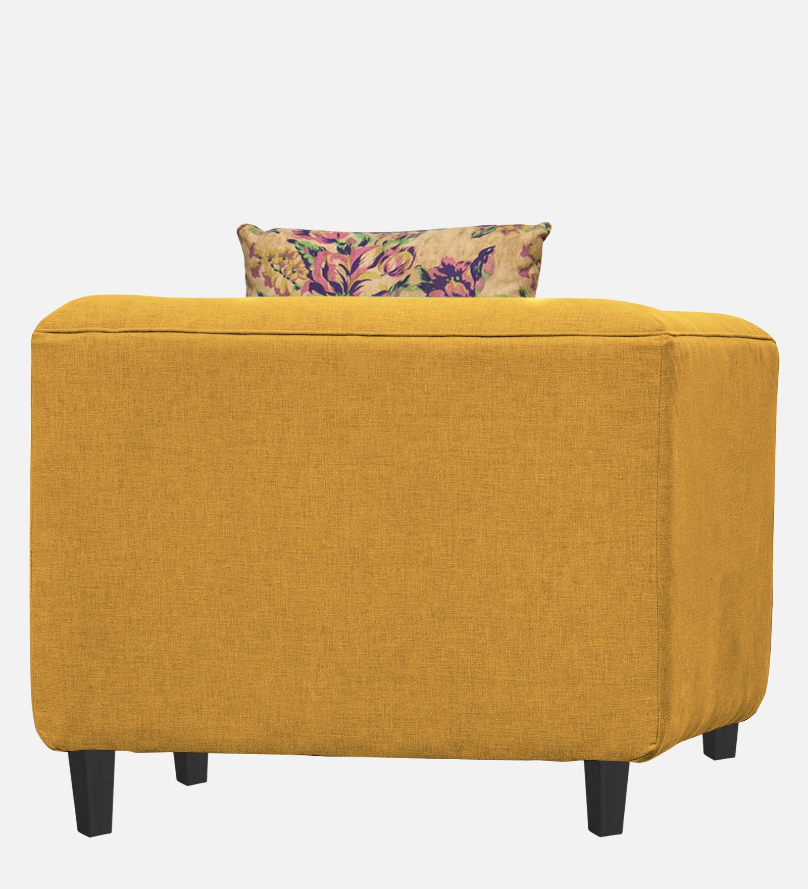 Niki Fabric 1 Seater Sofa in Bold Yellow Colour