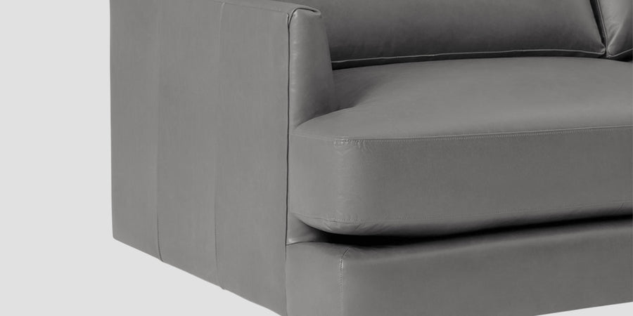 Sterio Leatherette 2 Seater Sofa In Dim Grey Colour - Febonic Living
