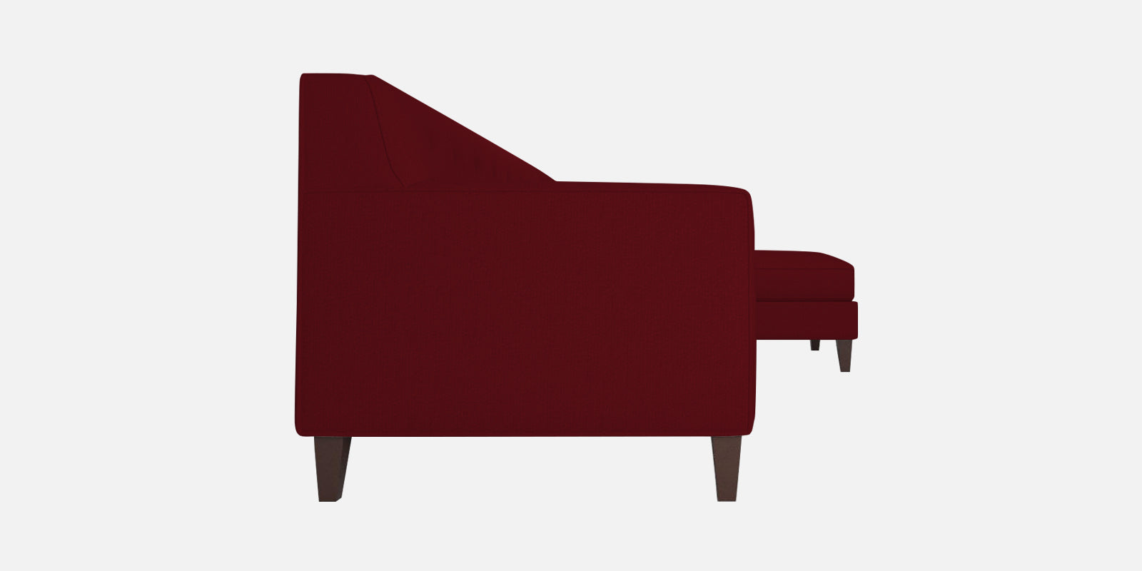 Miller Fabric RHS Sectional Sofa (3+Lounger) in Ruby Red Colour