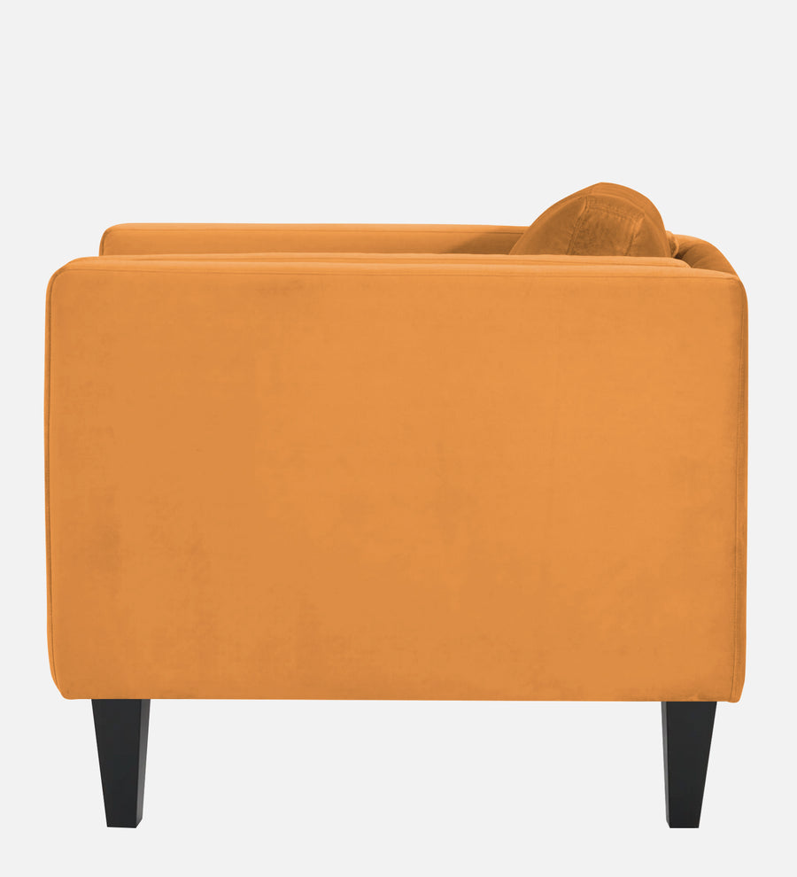 Jasper Velvet 1 Seater Sofa In Tangerine Orange Colour - Febonic Living