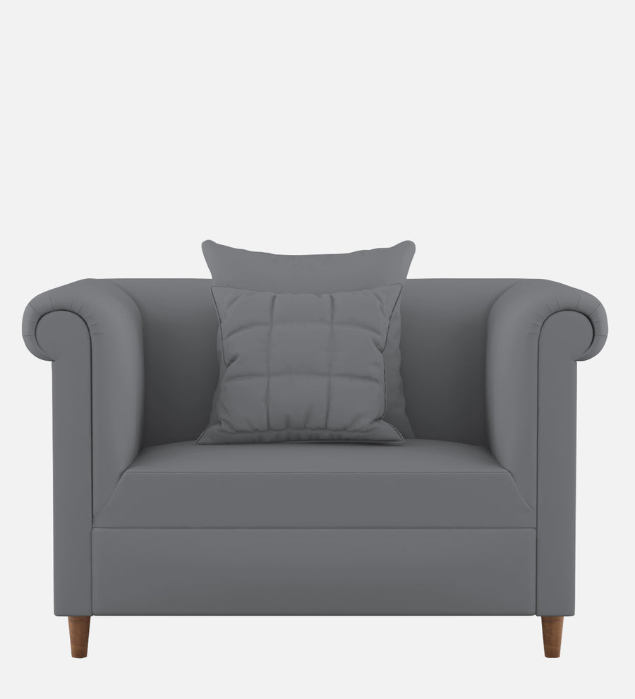 Rubi Velvet 1 Seater Sofa In Pubble Grey Colour - Febonic Living