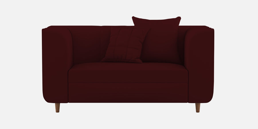 Sumo Velvet 2 Seater Sofa In Blood Maroon Colour - Febonic Living