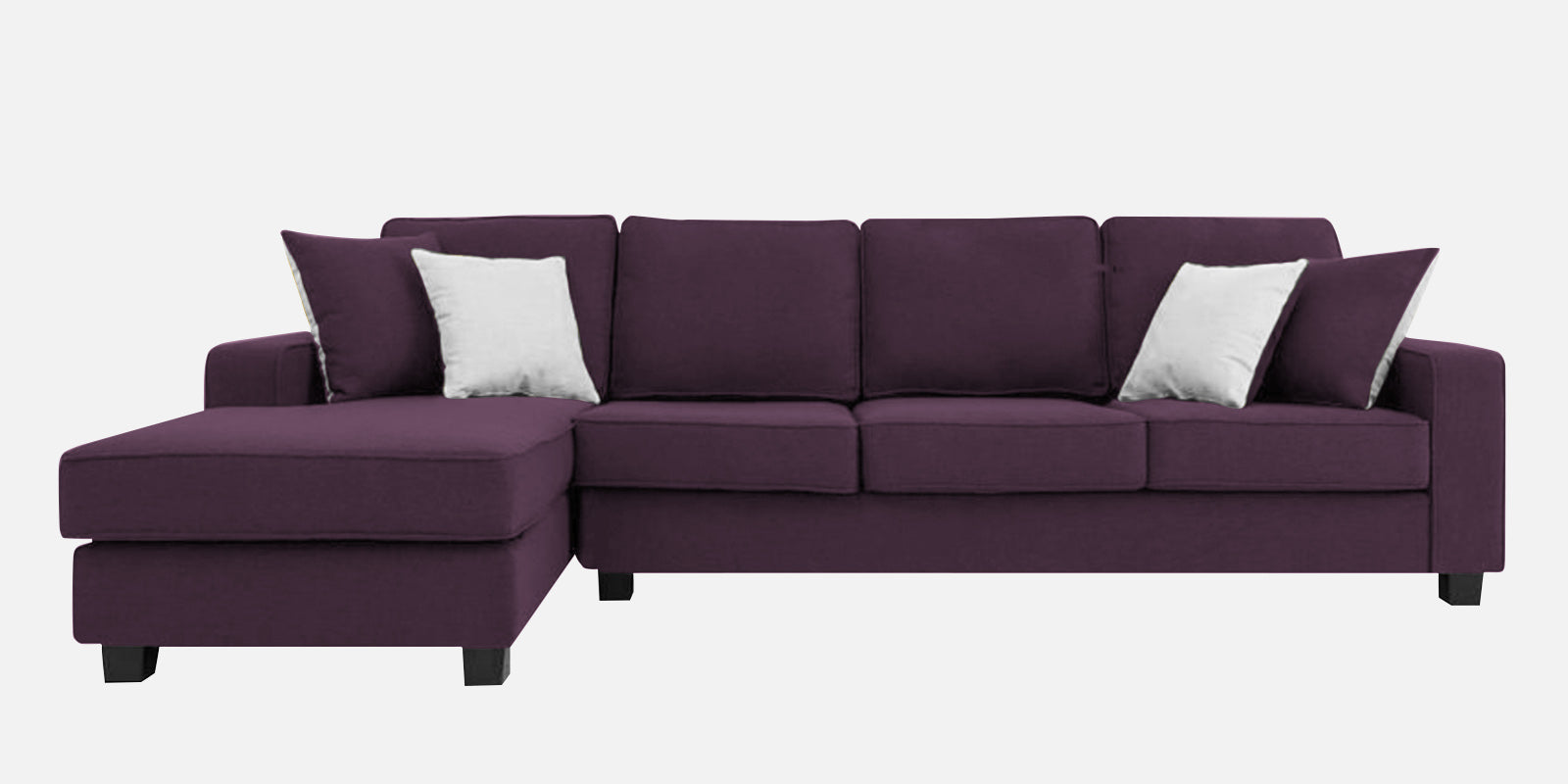 Ladybug Fabric RHS Sectional Sofa (3+Lounger) In Greek Purple Colour