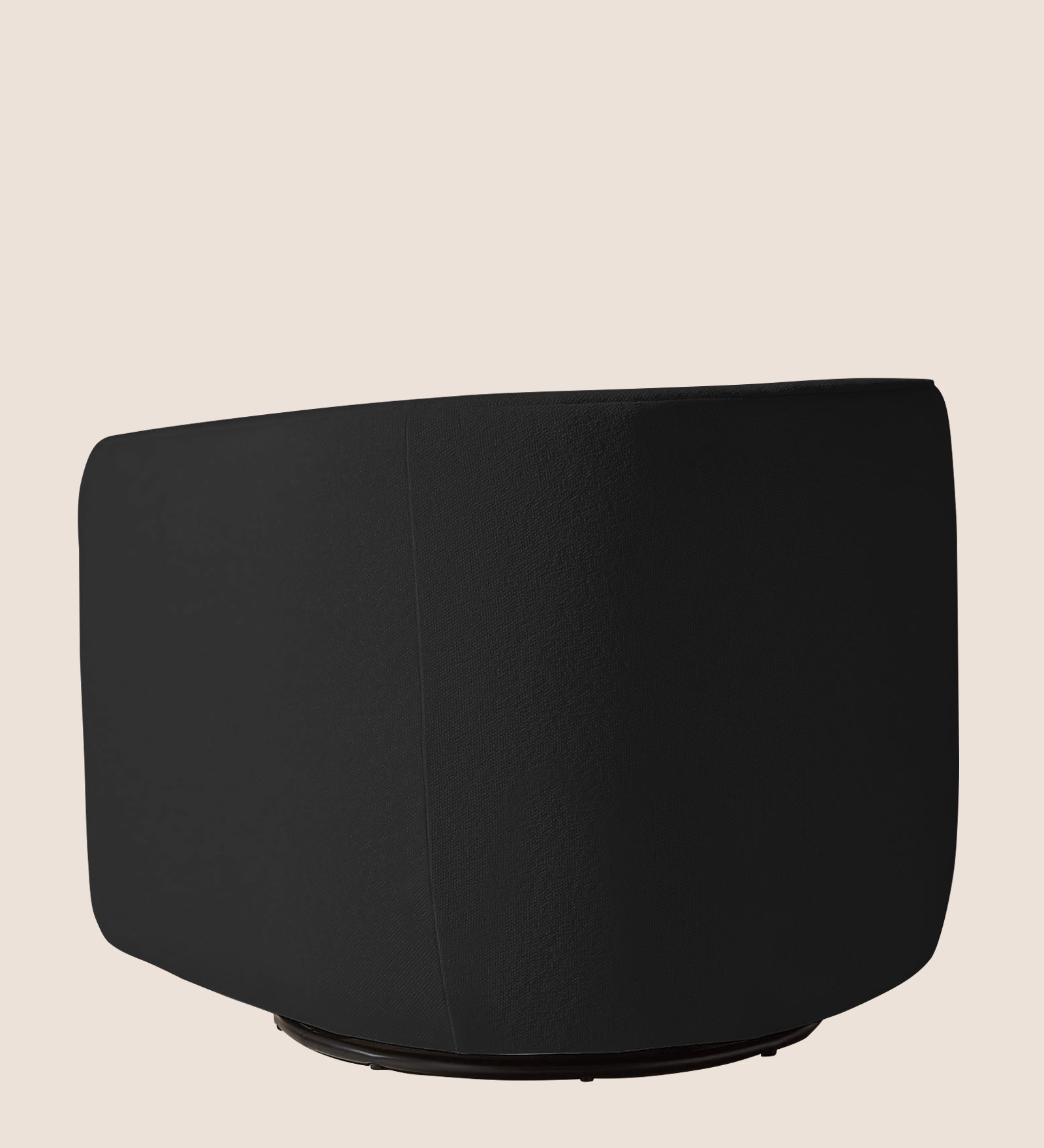 Ria Fabric Swivel Chair in Bitter Black Colour
