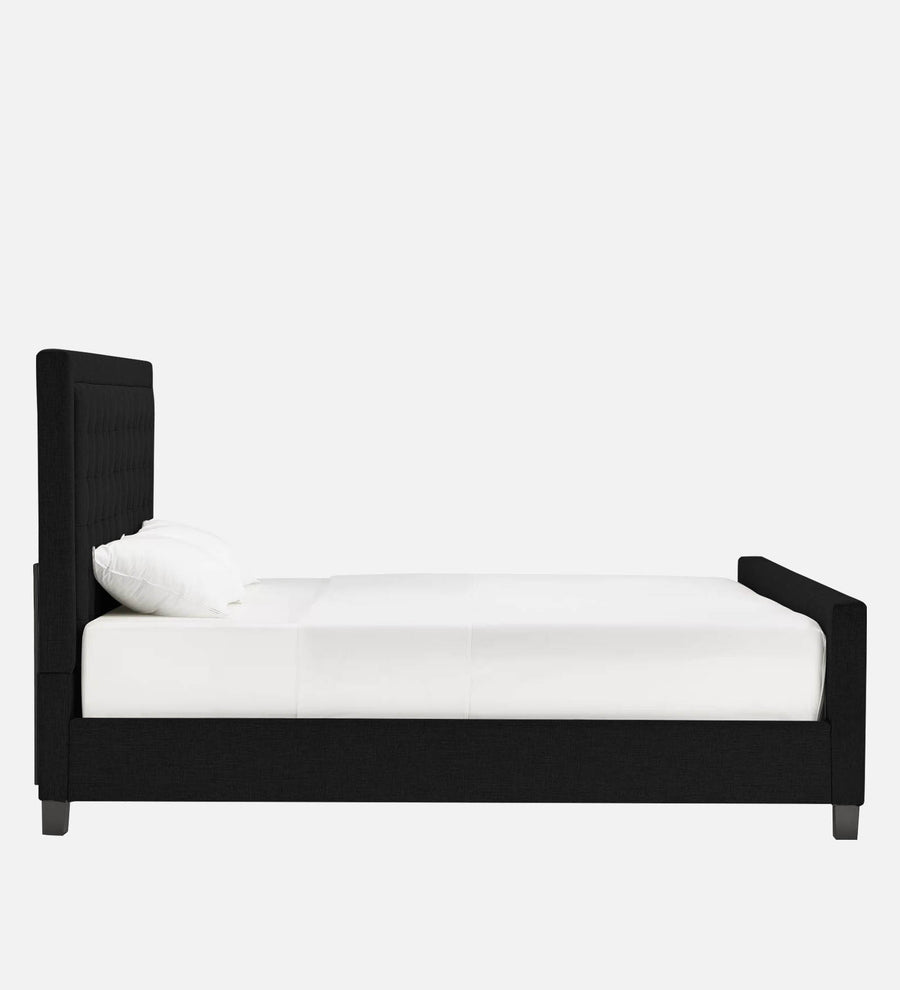 Kaster Fabric Upholstered King Size Bed In Zed Black Colour - Febonic Living