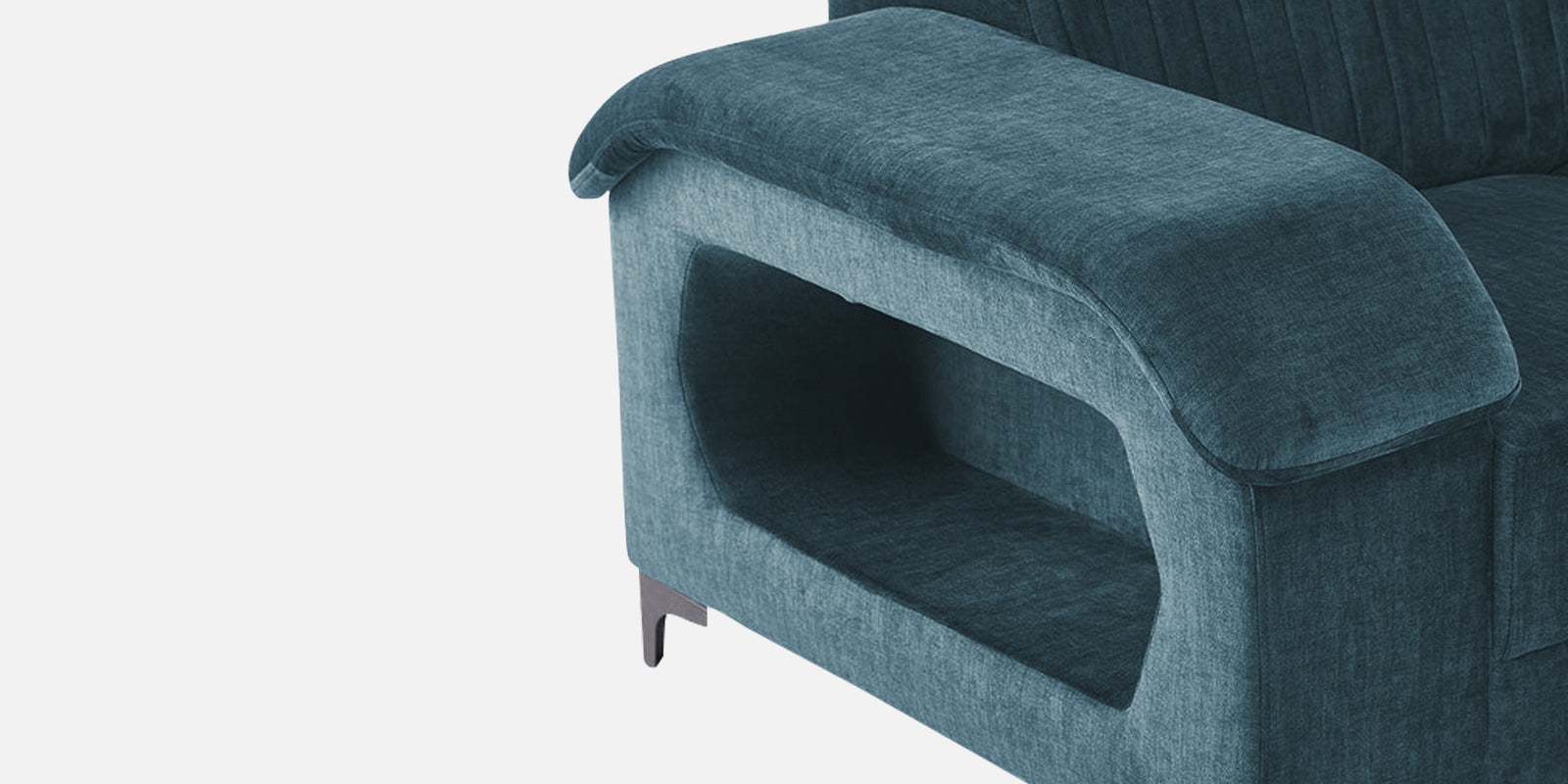 Draco Fabric Corner Sofa in Harbour Blue Colour