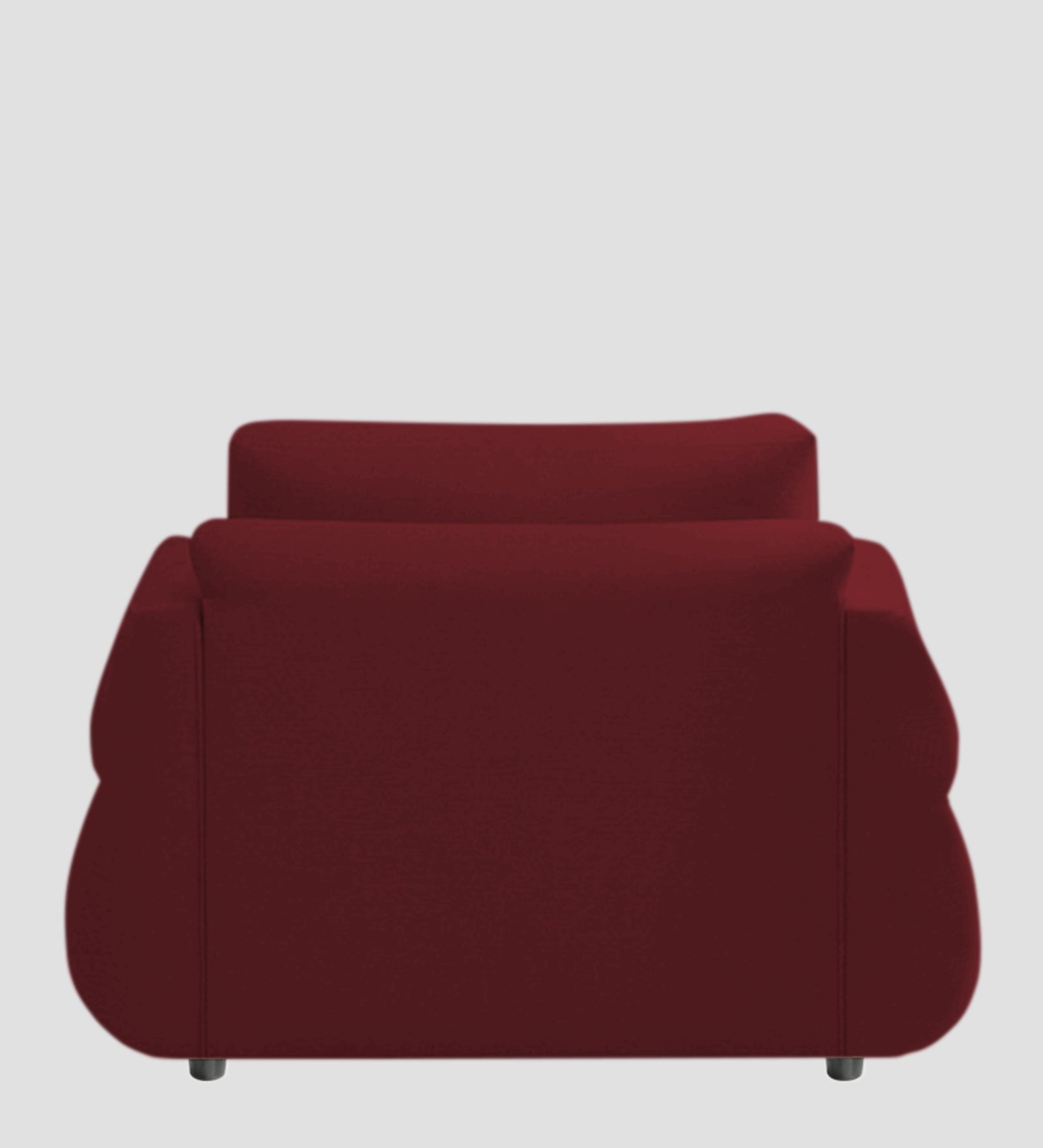 Jack Fabric 1 Seater Sofa In  Blood Maroon Colour - Febonic Living