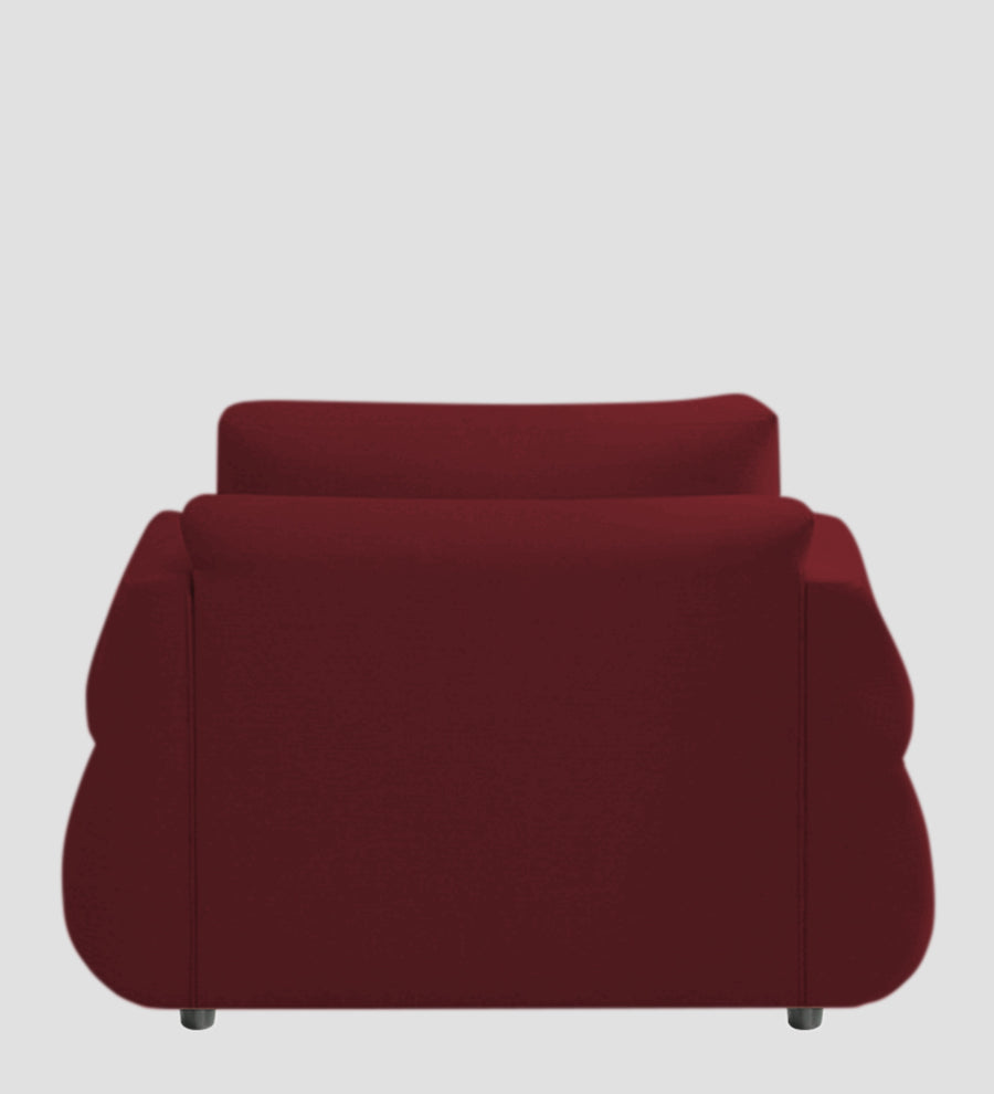 Jack Fabric 1 Seater Sofa In Blood Maroon Colour - Febonic Living