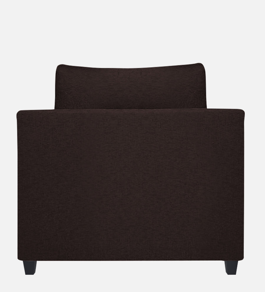 Nuska Fabric 1 Seater Sofa In Dark Brown Colour - Febonic Living