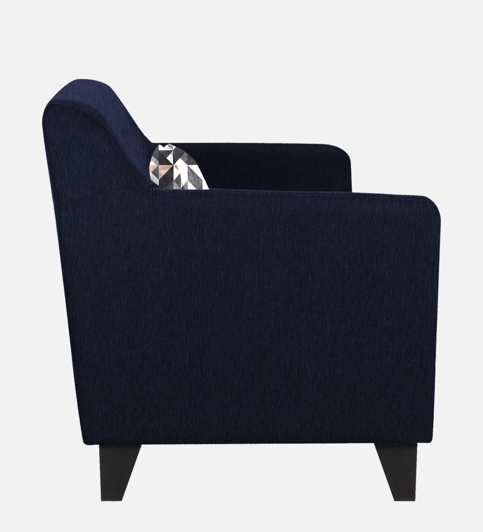 Melaan Fabric 1 Seater Sofa In Royal Blue Colour