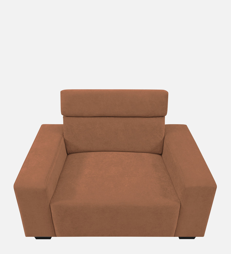 Hiro Fabric 1 Seater Sofa In Caramel Beige Colour - Febonic Living