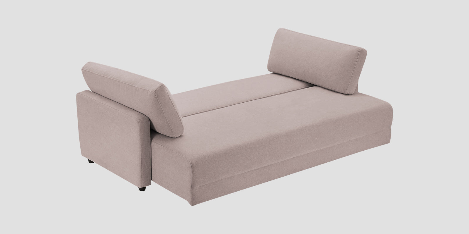 Leora Fabric 3 Seater Convertible Sofa Cum Bed In Almond Beige Colour - Febonic Living