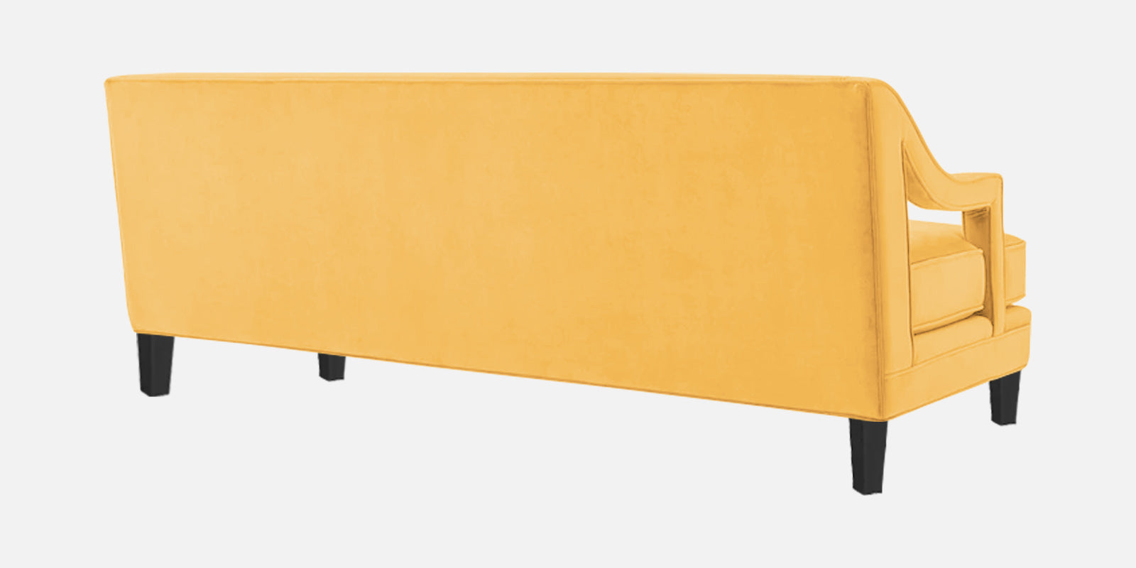 Daffy Velvet 3 Seater Sofa In Turmeric Yellow Colour