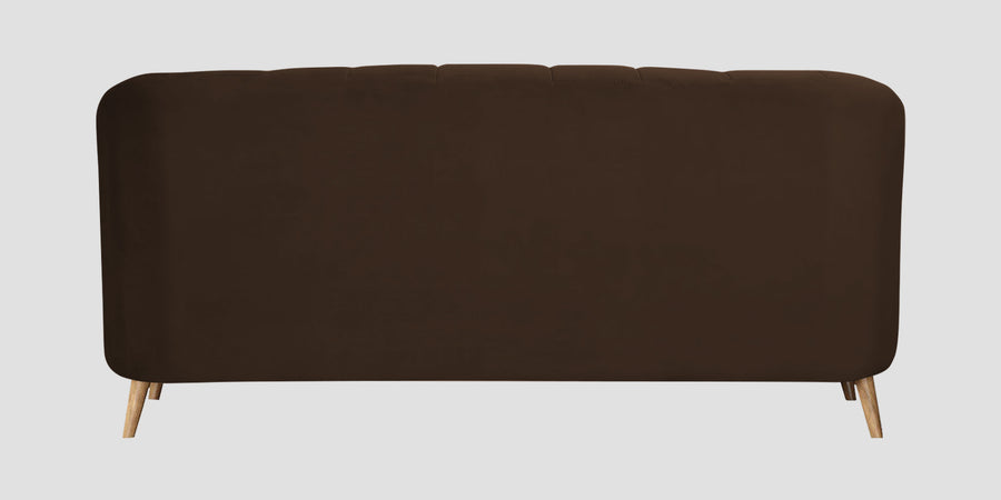 Kaylee Velvet 3 Seater Sofa In Chocolate Brown Colour - Febonic Living