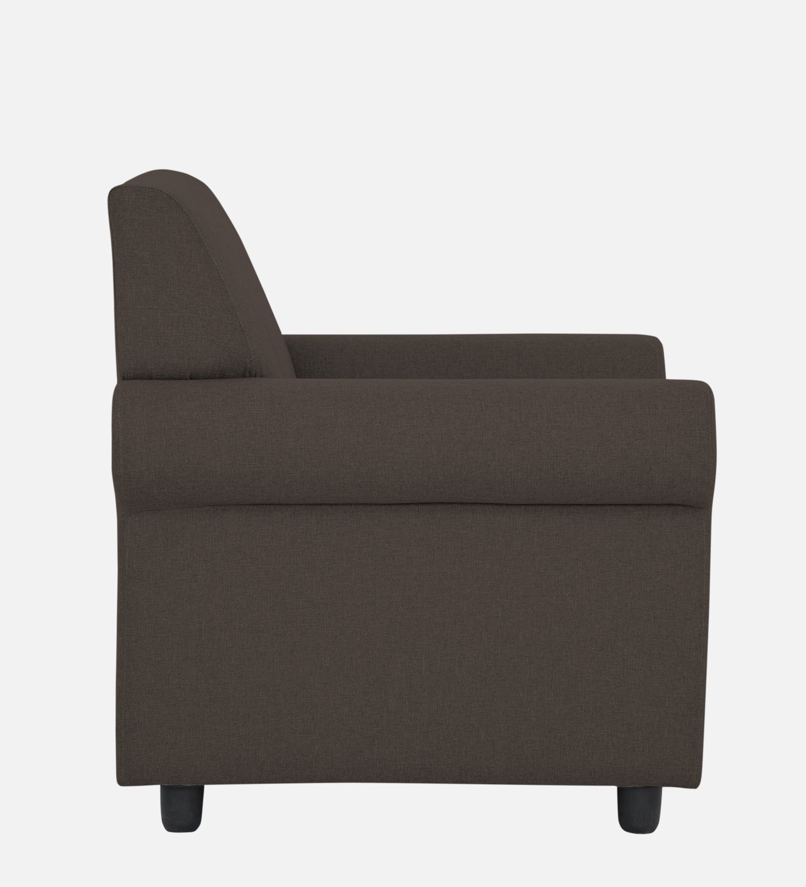 Ribby Fabric 1 Seater Sofa in Caspa Brown Colour