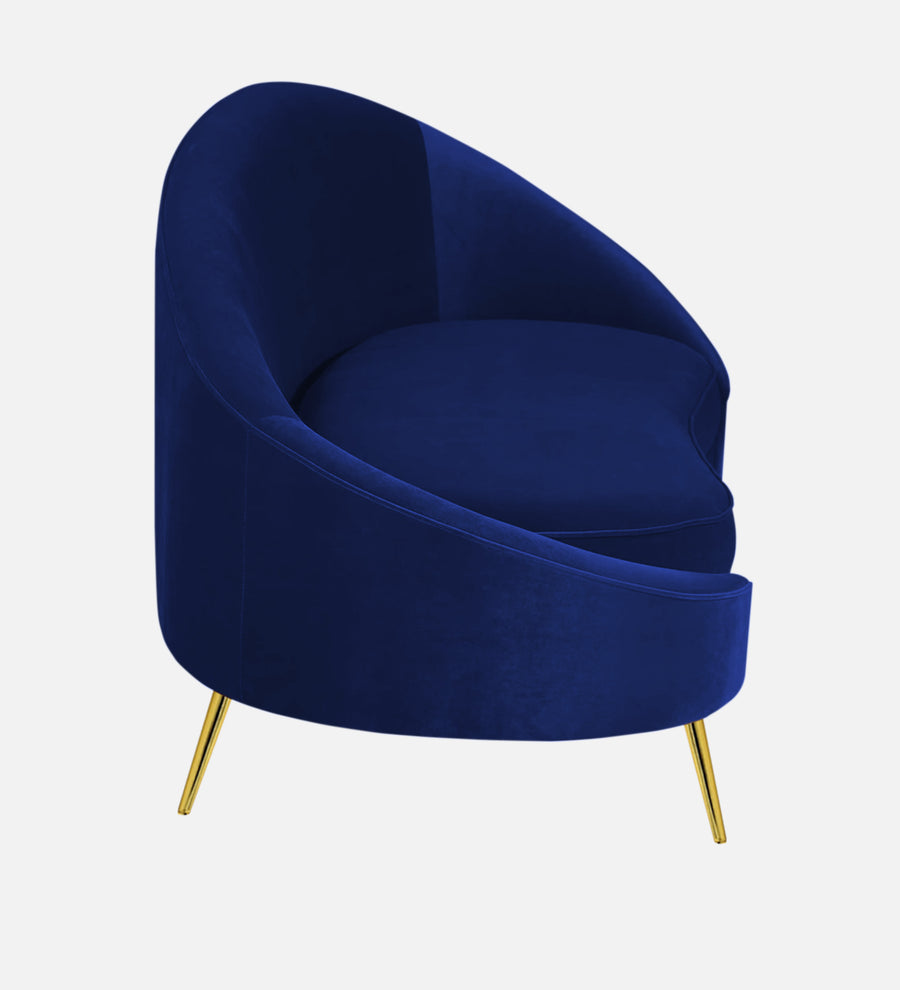 Cely Velvet Lhs Chaise Lounger In Imperial Blue Colour - Febonic Living