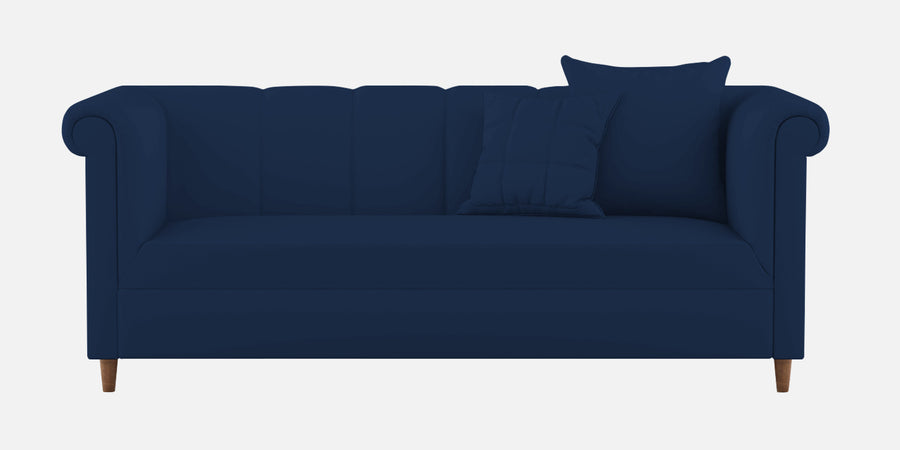 Rubi Velvet 3 Seater Sofa In Imperial Blue Colour - Febonic Living