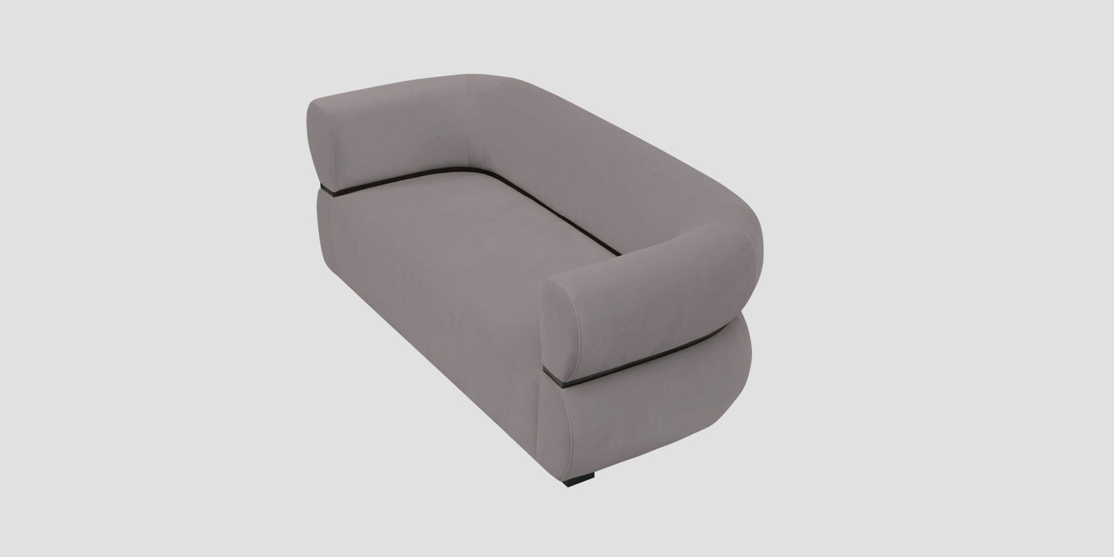 Kula Velvet 2 Seater Sofa In Pearl Grey Colour