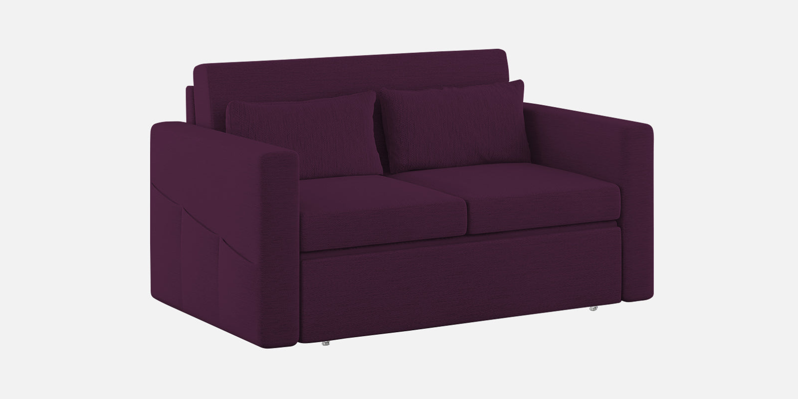 River Fabric 2 Seater Pull Out Sofa Cum Bed In Greek Purple Colour