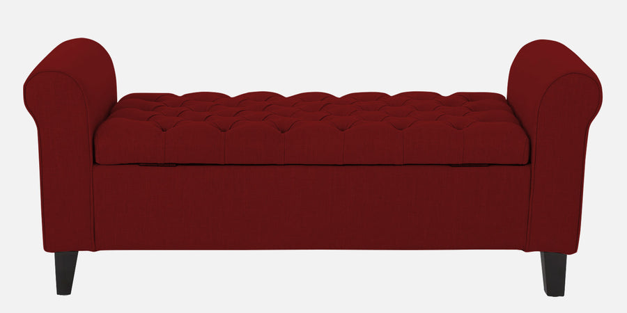 Nowia Fabric 2 Seater Recamier In Blood Maroon Colour With Storage - Febonic Living