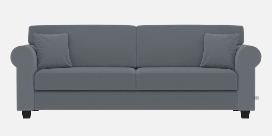 Numonk Velvet 3 Seater Sofa In Pubble Grey Colour - Febonic Living