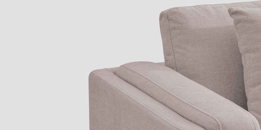 Borry Fabric 3 Seater Sofa In Almond Beige Colour - Febonic Living