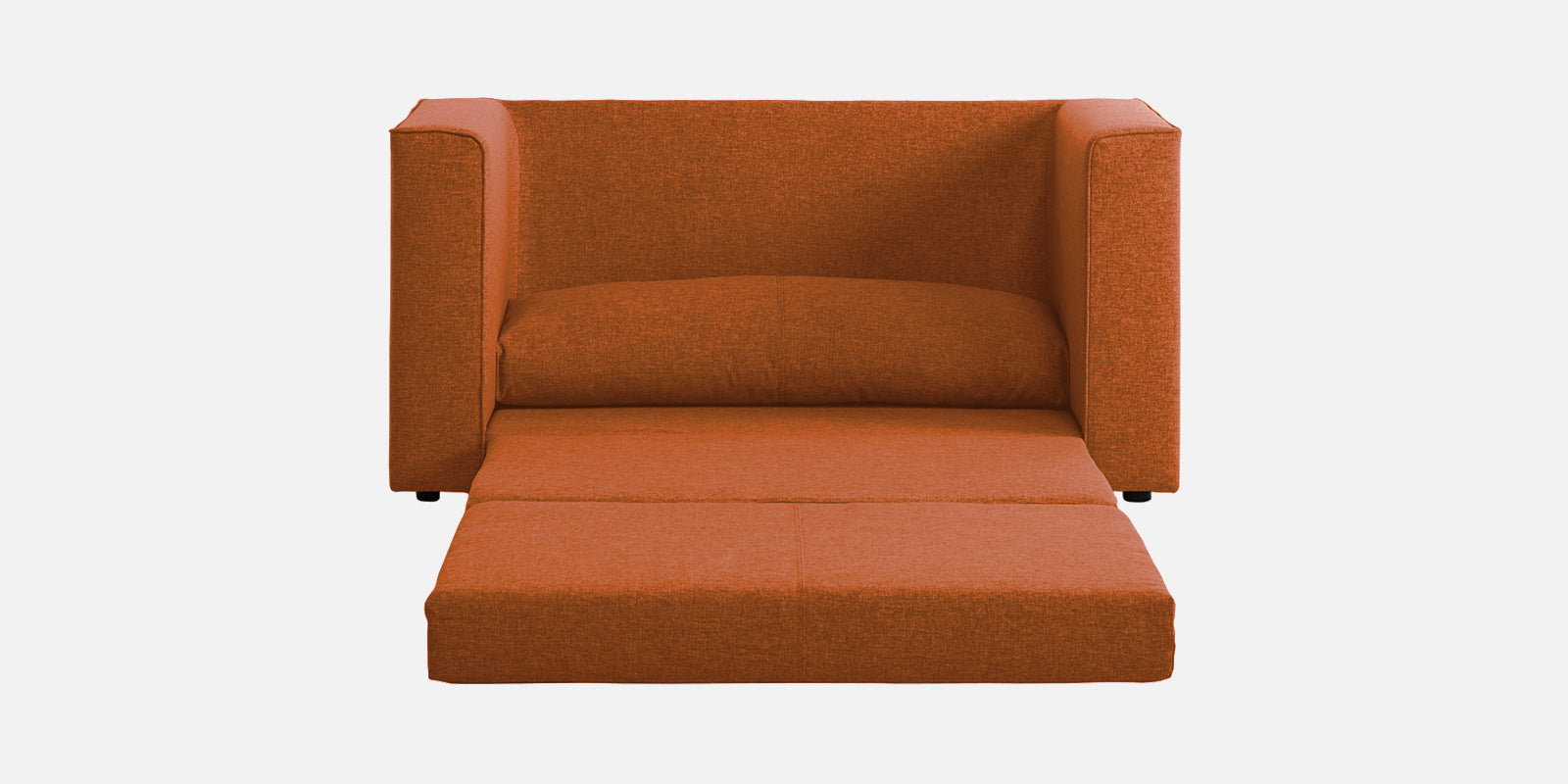 Kenia Fabric 2 Seater Convertible Sofa Cum Bed in Vivid Orange Colour