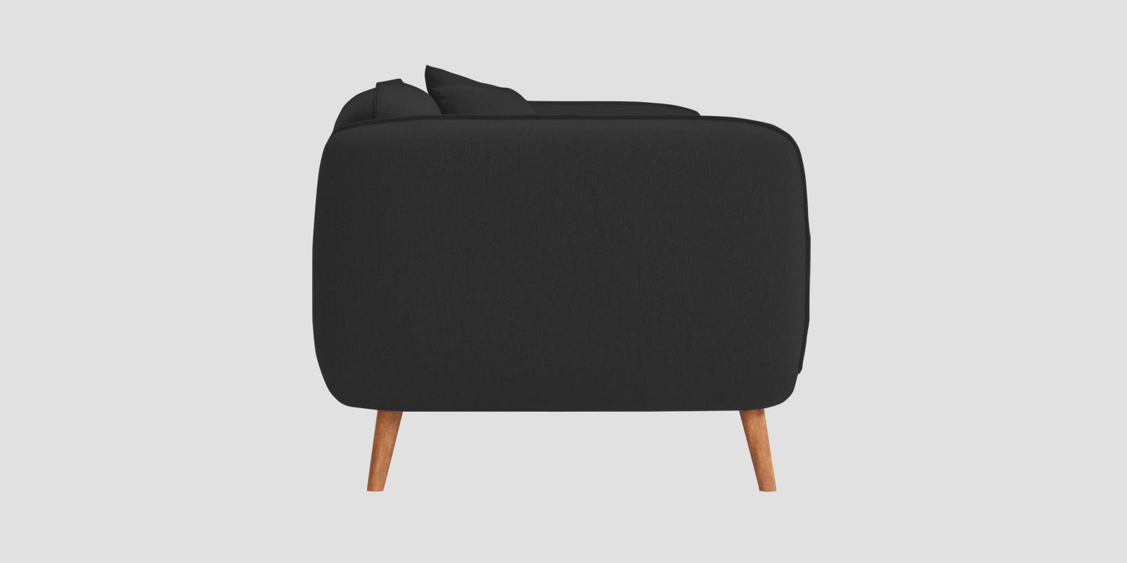 Zia Fabric 3 Seater Sofa In Bitter Black Colour