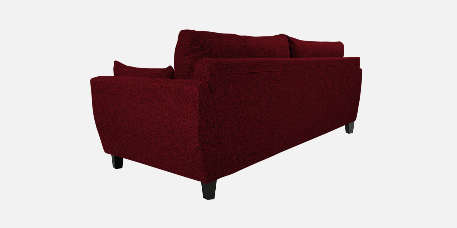 Mario Fabric 3 Seater Sofa in Ruby Red Colour