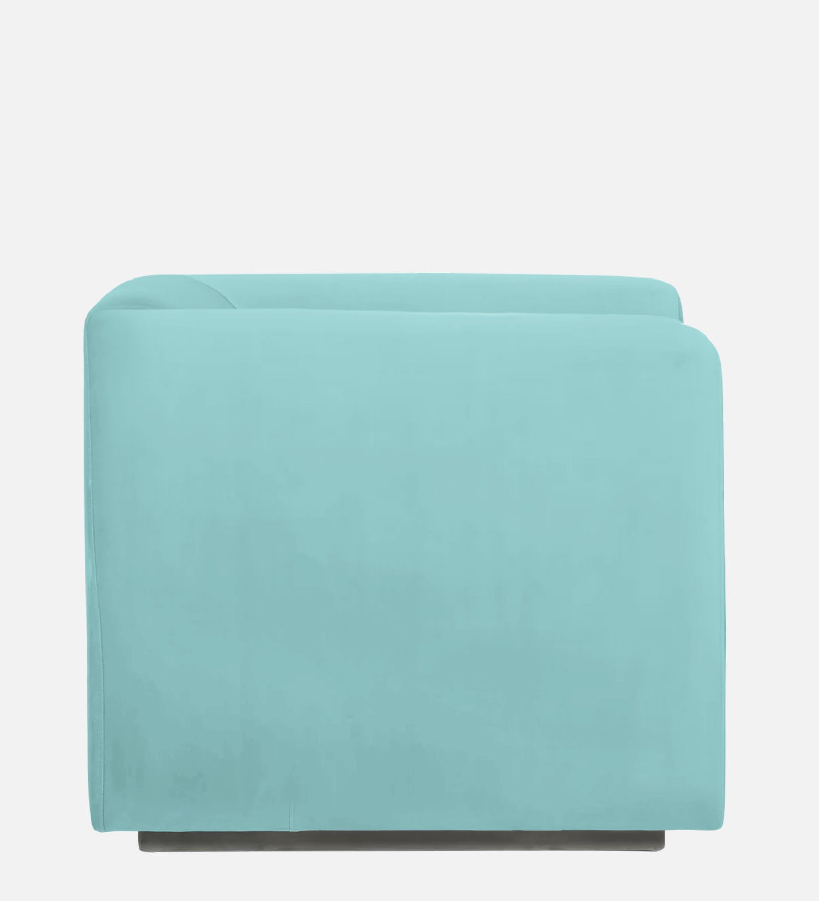 Bufa Velvet 1 Seater Sofa in Barmunda Aqua Blue Colour