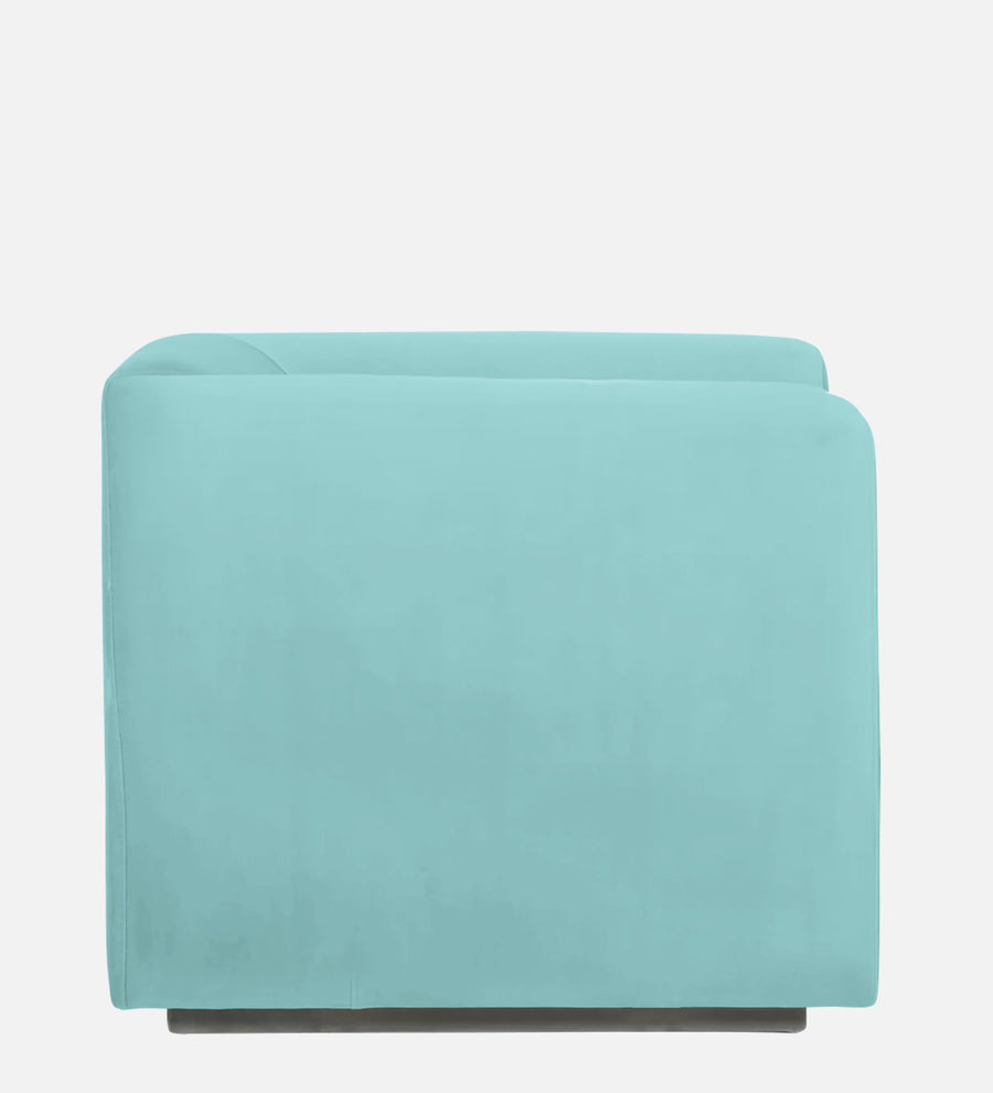 Bufa Velvet 1 Seater Sofa In Aqua Blue Colour - Febonic Living