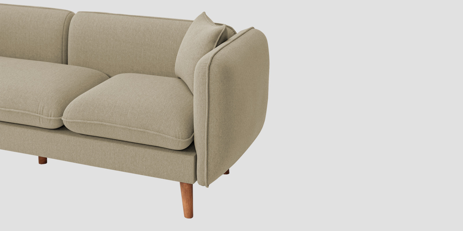 Reva Fabric 3 Seater Sofa In Honey Beige Colour - Febonic Living