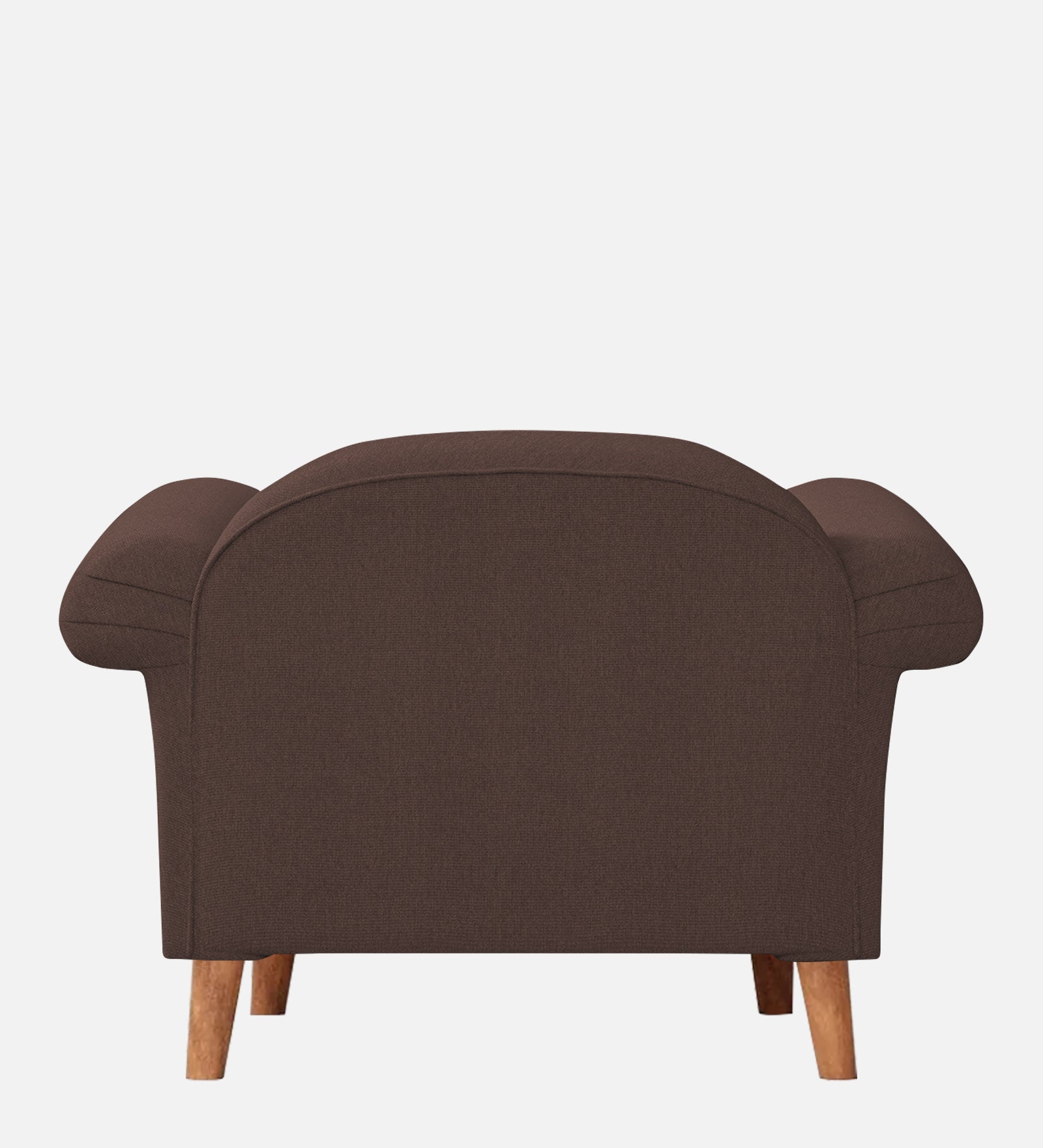 Barber Fabric 1 Seater Sofa in Caramel Brown Colour