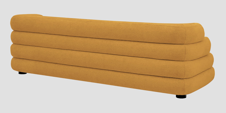 Wener Fabric 3 Seater Sofa In Corn Yellow Colour - Febonic Living