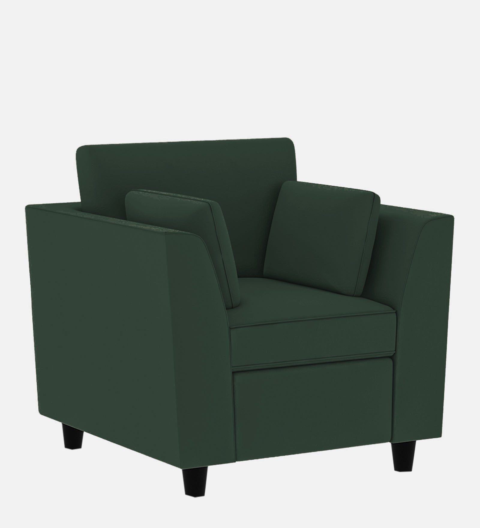 Bristo Velvet 1 Seater Sofa in Amazon Green Colour With Storage