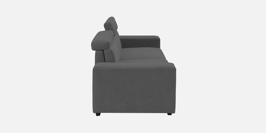 Hiro Fabric 3 Seater Sofa In Pure Grey Colour - Febonic Living