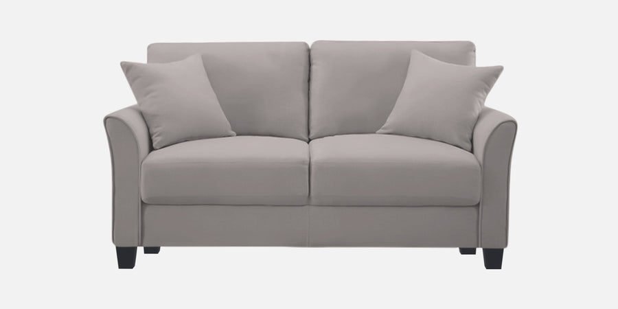 Daroo Velvet 2 Seater Sofa In Pearl Grey Colour - Febonic Living