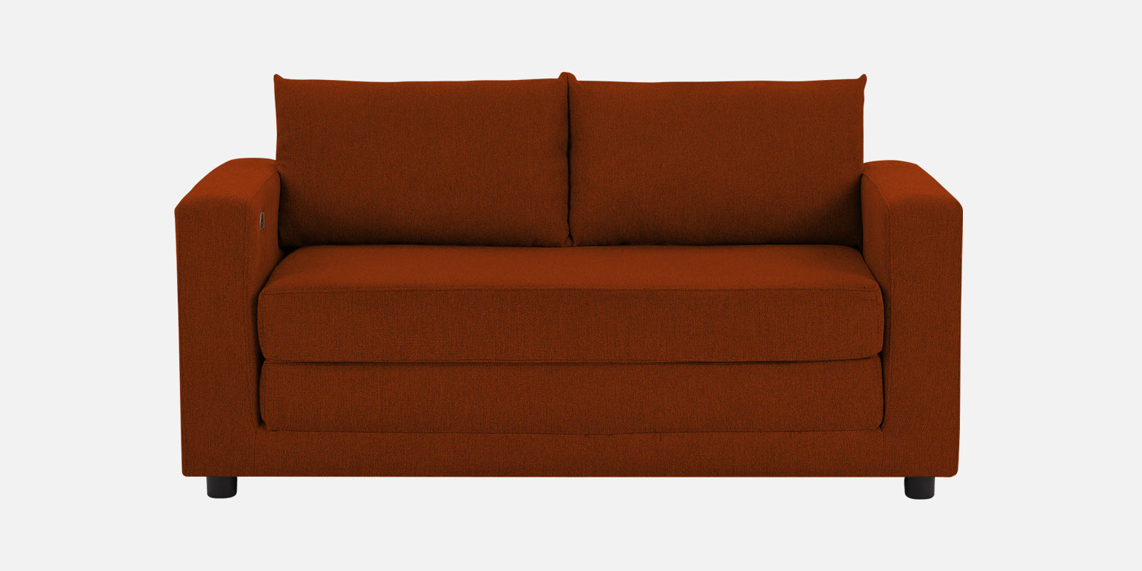 Roman Fabric 3 Seater Convertable Sofa Cum Bed in Burnt Orange Colour With Portable