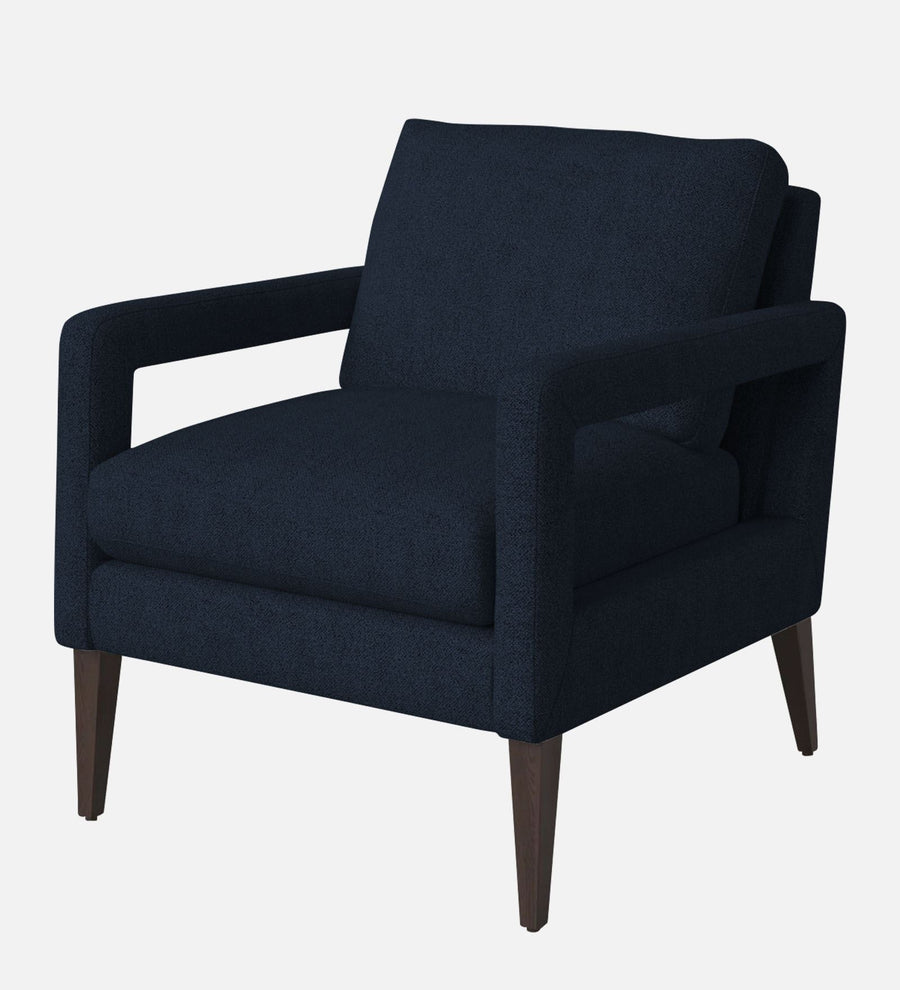 Olsen Fabric Arm Chair In Denim Blue Colour - Febonic Living