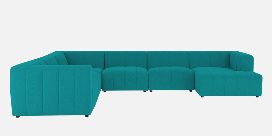 Damo Fabric Lhs 8 Seater Corner Sofa In Sea Green Colour - Febonic Living