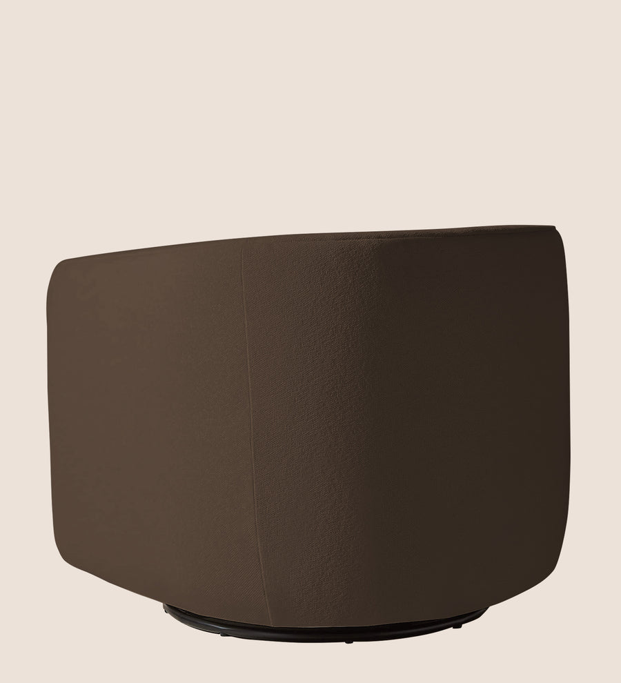 Ria Fabric Swivel Chair In Rosy Brown Colour - Febonic Living